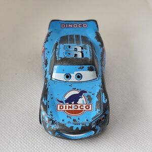 3/$20💗Disney Pixar Cars Lightning McQueen Dinoco #95 Blue Die Cast Toy Car